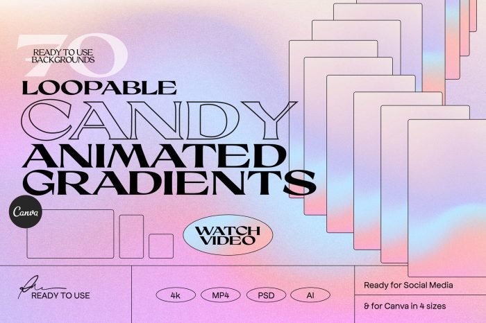 CANDY Animated Gradients - Commercial