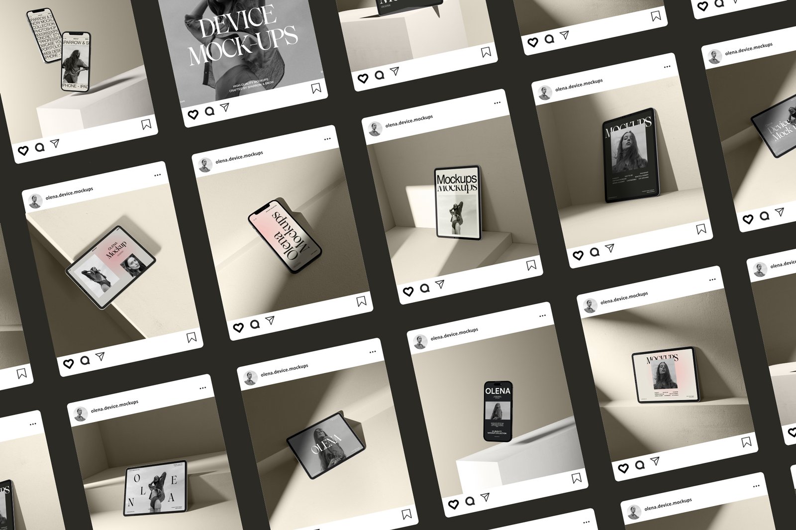 Olena Device Mock-ups: Instagram Post
