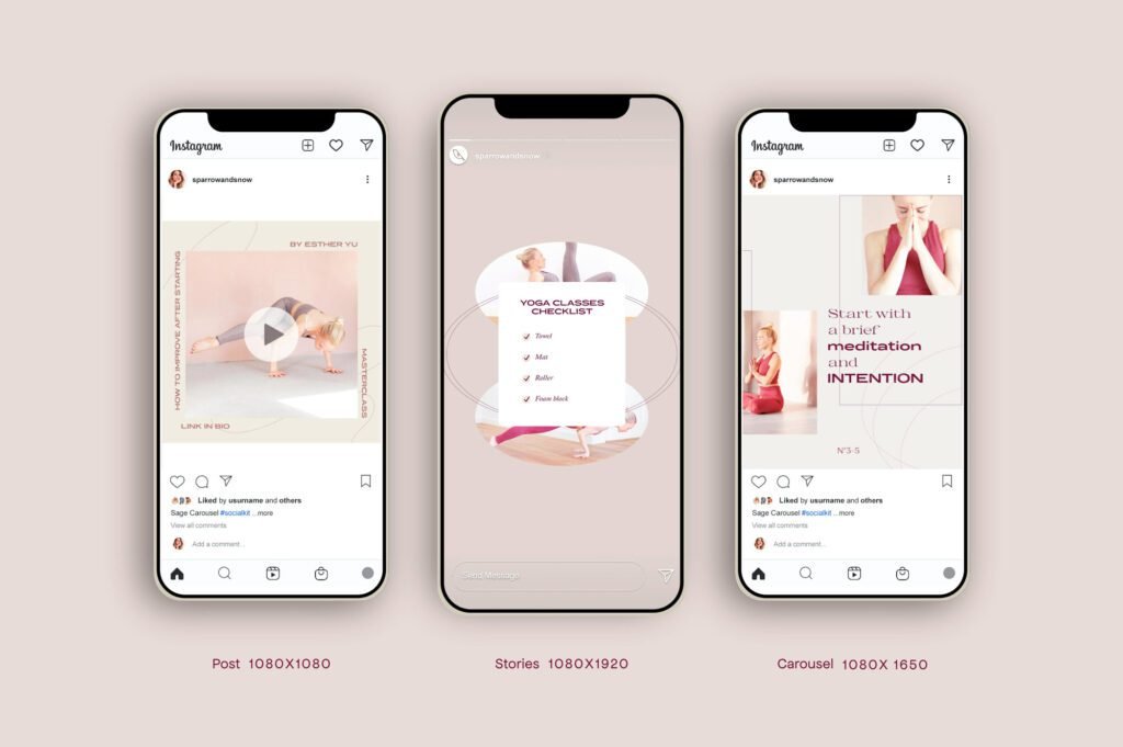 Wellness Social Media Kit - Sparrow and Snow