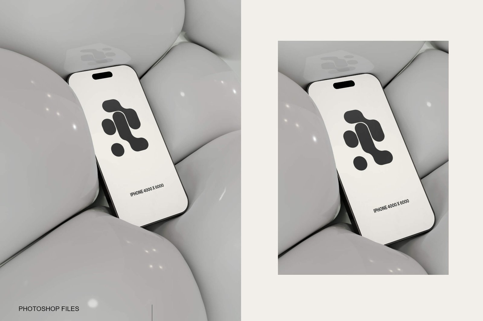 Discover our Inflate Mockup Collection: you can simply change the color of the bubbles and background to match your layout